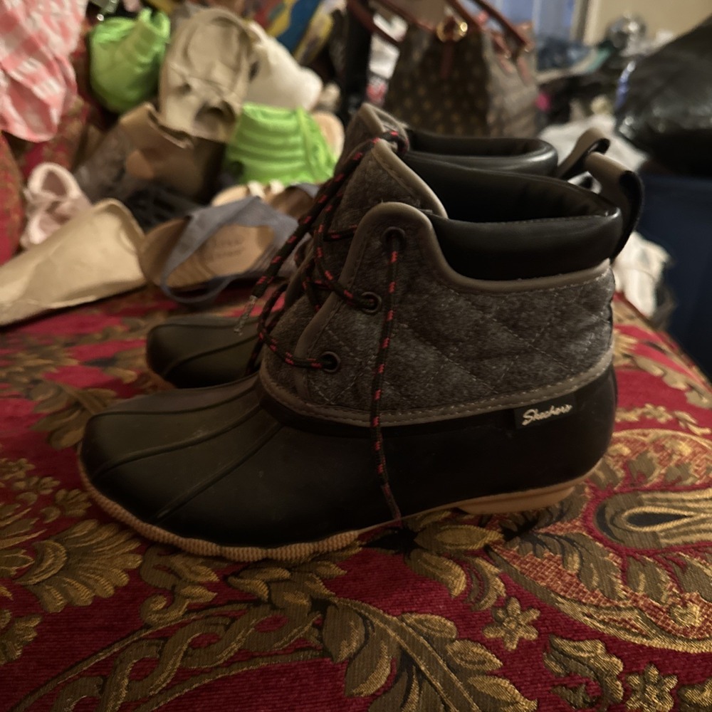 Skechers Women's Pond Lil Puddles Rain Boots Waterproof Duck Boot Memory Foam 7 View 4